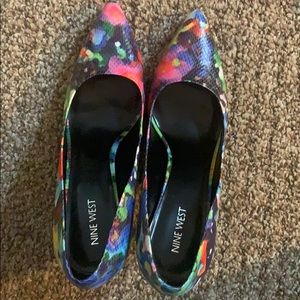 Nine West flower printed high heels